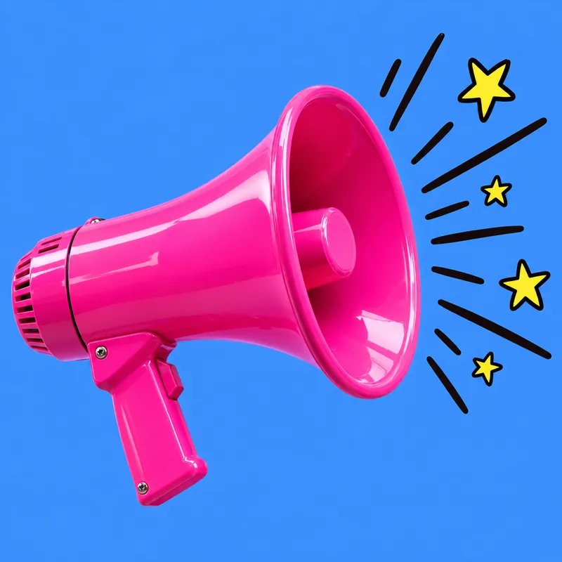 A pink megaphone